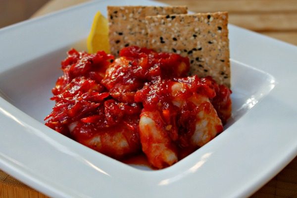 Rejer i chili og tomatmarmelade